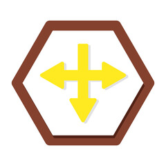 A trendy design icon of directional arrows