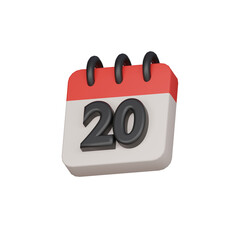 3d calendar icon