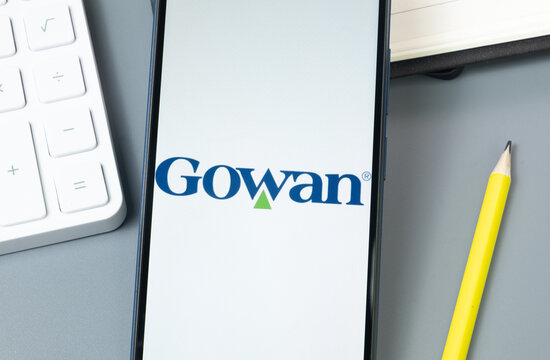 New York, USA - 30 August 2024: Gowan Company Logo on Phone Screen, Company Icon on Display