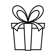 black gift box silhouette vector art, Gift box icon Silhouette vector illustration, Christmas gift box