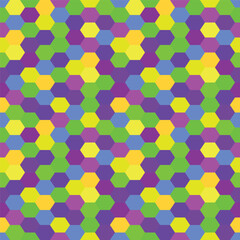 seamless pattern of military army camouflage in a modern style, shaped from a combination of hexagons that form a honeycomb shape