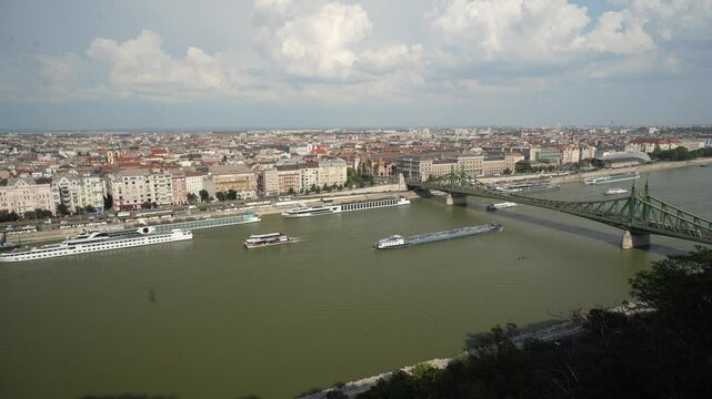 panoramic view of Budapest from the Gellert hill