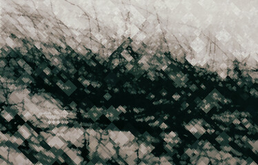 An evil dark pixelated abstract halloween background