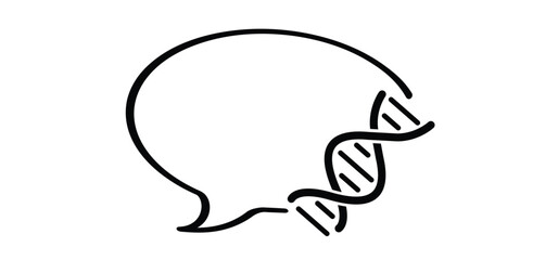DNA string icon. DNA strand double helix spiral, line pictogram RNA, Life gene, chromosome elements logo Medic atom cell. Medical concept of biochemistry. Nucleic structure. bio code genetics molecule