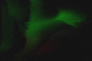 Glitch Green Abstract blurred grainy gradient background texture Digital Pixel Noise Glitch Error Damage. Dark Green rough surface glitch noise texture with artifacts dust.