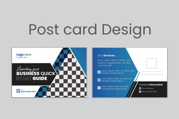 Corporate Business Post card Design Templete.