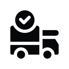 delivered icon. vector glyph icon for your website, mobile, presentation, and logo design.