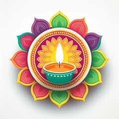 Happy Diwali diya lamp, Indian festival of lights