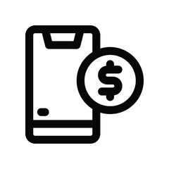 online payment icon. vector line icon for your website, mobile, presentation, and logo design.