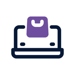 online shopping icon. vector dual tone icon for your website, mobile, presentation, and logo design.
