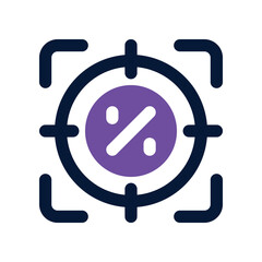 target icon. vector dual tone icon for your website, mobile, presentation, and logo design.