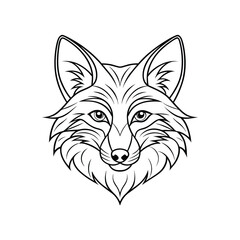 Wolf head icon line out vector illustration design.