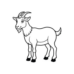  Goat vector icon lineout and outline icon vector illustration.