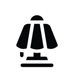 table lamp icon. vector glyph icon for your website, mobile, presentation, and logo design.