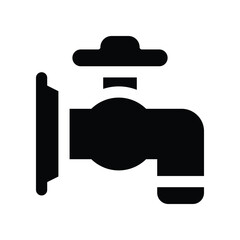 water tap icon. vector glyph icon for your website, mobile, presentation, and logo design.