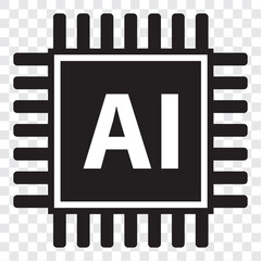 AI, Artificial intelligence icon set. EPS 10.