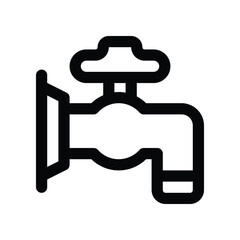 water tap icon. vector line icon for your website, mobile, presentation, and logo design.