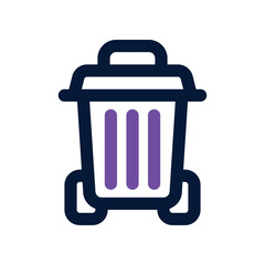 trash bin icon. vector dual tone icon for your website, mobile, presentation, and logo design.