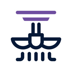ceiling fan icon. vector dual tone icon for your website, mobile, presentation, and logo design.