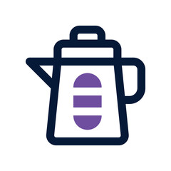 tea kettle icon. vector dual tone icon for your website, mobile, presentation, and logo design.
