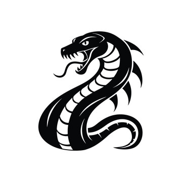 recommend clip art: snake vector, art silhouette logo design black and white style template 