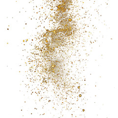 Falling glitter isolated
