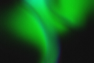 Green abstract light leak overlay background with a dusty texture. Grunge style film grain noise overlay light leak background. Green light blur overlay, leak flare, prism light effect.