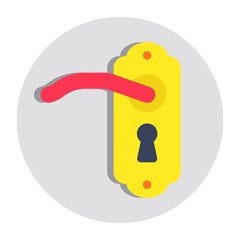 Unique design icon of door lock