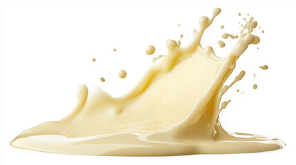 one single sweet condensed milk splash isolated on white background