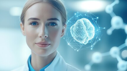 A futuristic device analyzing a cowâ€™s milk for quality and nutritional content, with a digital readout showing genetic enhancements for superior dairy products"