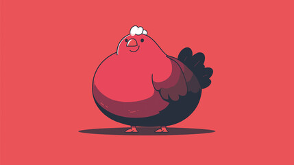 Cute Cartoon Chicken Illustration