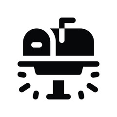 mailbox icon. vector glyph icon for your website, mobile, presentation, and logo design.