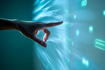 Hand Interacting with Digital Interface