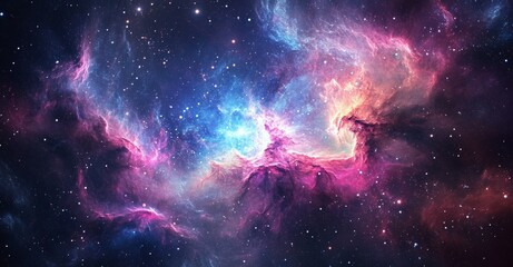 Fototapeta premium Captivating Cosmic Tapestry A Breathtaking Vision of the Infinite Universe