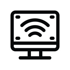 computer icon. vector line icon for your website, mobile, presentation, and logo design.
