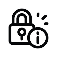 lock icon. vector line icon for your website, mobile, presentation, and logo design.