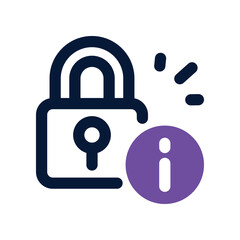 lock icon. vector dual tone icon for your website, mobile, presentation, and logo design.