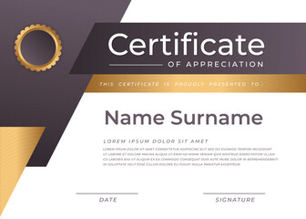 Elegant Professional Certificate with Beautiful Colors
