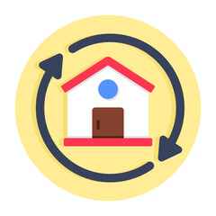 Premium download icon of home update 