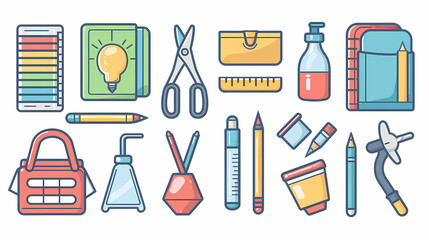 Fototapeta premium A simple vector icon illustration depicting the group of book items at center for a website isolated white background