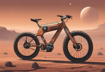 Obraz premium Red Planet Bicycle