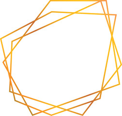 Golden gradient lines are forming an irregular geometric shape, perfect for a modern and elegant frame