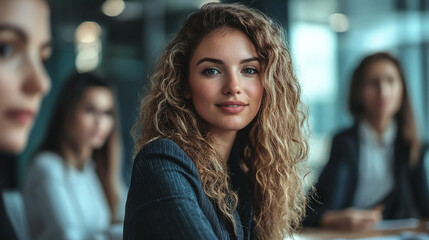 a woman is attending an office meeting
