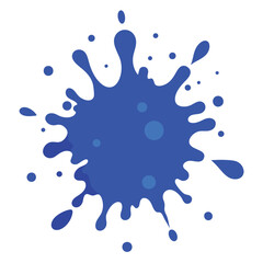 Creative Blue Paint Splash Vector Elements.