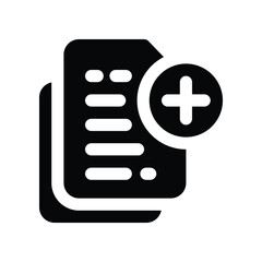 Fototapeta premium medical report icon. vector glyph icon for your website, mobile, presentation, and logo design.