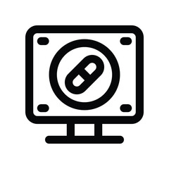 computer icon. vector line icon for your website, mobile, presentation, and logo design.
