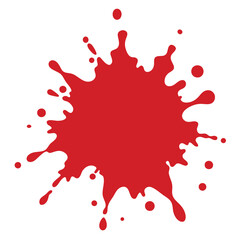 Fototapeta premium Red Paint Splashes Vector Illustration.