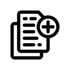 medical report icon. vector line icon for your website, mobile, presentation, and logo design.