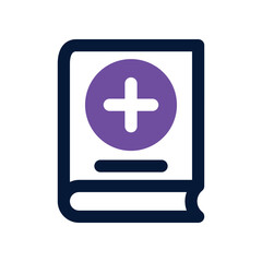 medical book icon. vector dual tone icon for your website, mobile, presentation, and logo design.