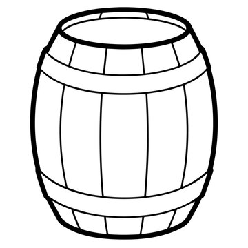 recommend clip art: barrel outline coloring book page line art drawing